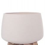 ΓΛΑΣΤΡΑ ΕΣ ΧΩΡΟΥ FRELLO HM4674 02L ΛΕΥΚΟ FIBER CEMENT--TEAK ΒΑΣΗ 29x29x23 5Υεκ c540929