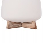 ΓΛΑΣΤΡΑ ΕΣ ΧΩΡΟΥ FRELLO HM4674 02L ΛΕΥΚΟ FIBER CEMENT--TEAK ΒΑΣΗ 29x29x23 5Υεκ c540929