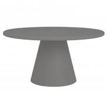 ΤΡΑΠΕΖΙ ΤΡΑΠΕΖΑΡΙΑΣ ΣΤΡΟΓΓΥΛΟ RAIKO HM6573 01 ΓΚΡΙ ΤΣΙΜΕΝΤΟ Φ130x75Υεκ c540932