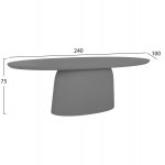 ΤΡΑΠΕΖΙ ΤΡΑΠΕΖΑΡΙΑΣ ΟΒΑΛ BRECCAN HM6577 01 ΓΚΡΙ ΤΣΙΜΕΝΤΟ 240x100x75Υεκ c540933