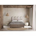 ABSTRACT ΚΡΕΒΑΤΙ ΜΕ ΑΠΟΘΗΚ ΧΩΡΟ ΓΙΑ ΣΤΡΩΜΑ 160x200cm BEIGE ΜΕ PATTERN 207x160x130 c540935