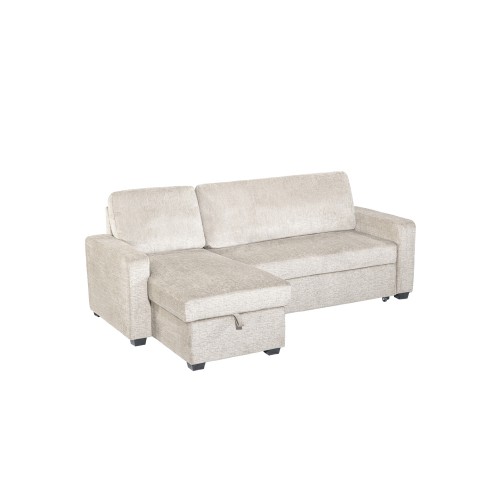 TRESOR ΚΑΝΑΠΕΣ ΚΡΕΒΑΤΙ ΓΩΝΙΑ ΑΝΑΣΤΡΕΨΙΜΗ OFF WHITE 223x145x91cm c541526