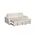 TRESOR ΚΑΝΑΠΕΣ ΚΡΕΒΑΤΙ ΓΩΝΙΑ ΑΝΑΣΤΡΕΨΙΜΗ OFF WHITE 223x145x91cm c541526