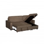 TRESOR ΚΑΝΑΠΕΣ ΚΡΕΒΑΤΙ ΓΩΝΙΑ ΑΝΑΣΤΡΕΨΙΜΗ ΚΑΦΕ 223x145x91cm c541527