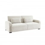 NUBO ΚΑΝΑΠΕΣ ΚΡΕΒΑΤΙ 3ΘΕΣΙΟΣ OFF WHITE 213x93x86cm c541529
