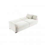 NUBO ΚΑΝΑΠΕΣ ΚΡΕΒΑΤΙ 3ΘΕΣΙΟΣ OFF WHITE 213x93x86cm c541529