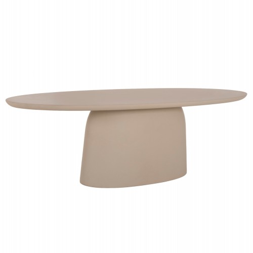 ΤΡΑΠΕΖΙ ΤΡΑΠΕΖΑΡΙΑΣ ΟΒΑΛ BRECCAN HM6578 02 ΜΠΕΖ FIBER CEMENT 160x100x75Υεκ c541577