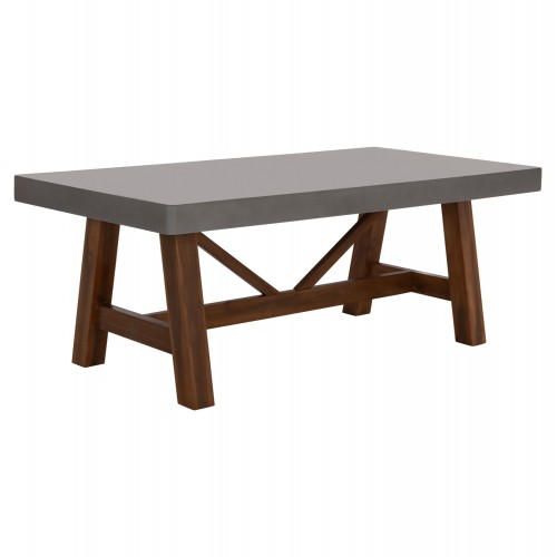 ΤΡΑΠΕΖΙ ΜΕΣΗΣ MAEVE HM6595 01 ΓΚΡΙ FIBER CEMENT--ΞΥΛΟ ΑΚΑΚΙΑΣ 130x70x45Υεκ c541581