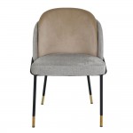 ASTON ΚΑΡΕΚΛΑ ΓΚΡΙ ΑΝΟΙΧΤΟ ΜΑΥΡΟ 55x55x78cm SET 4τμχ c541605