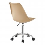 Καρέκλα γραφείου εργασίας Gaston II pakoworld pp-pu cappuccino 48x57x77-90εκ c541647