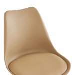 Καρέκλα γραφείου εργασίας Gaston II pakoworld pp-pu cappuccino 48x57x77-90εκ c541647