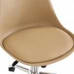 Καρέκλα γραφείου εργασίας Gaston II pakoworld pp-pu cappuccino 48x57x77-90εκ c541647