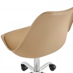 Καρέκλα γραφείου εργασίας Gaston II pakoworld pp-pu cappuccino 48x57x77-90εκ c541647