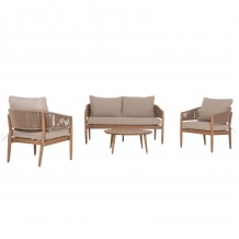 ΣΕΤ ΣΑΛΟΝΙ ΕΞ ΧΩΡΟΥ 4ΤΜΧ KANU HM6416 ΞΥΛΟ ΑΚΑΚΙΑΣ-ΜΕΤΑΛΛΟ-ΣΧΟΙΝΙ -- ΜΠΕΖ c541650