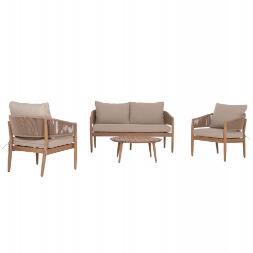 ΣΕΤ ΣΑΛΟΝΙ ΕΞ ΧΩΡΟΥ 4ΤΜΧ KANU HM6416 ΞΥΛΟ ΑΚΑΚΙΑΣ-ΜΕΤΑΛΛΟ-ΣΧΟΙΝΙ -- ΜΠΕΖ c541650