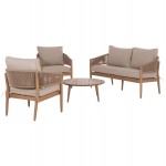 ΣΕΤ ΣΑΛΟΝΙ ΕΞ ΧΩΡΟΥ 4ΤΜΧ KANU HM6416 ΞΥΛΟ ΑΚΑΚΙΑΣ-ΜΕΤΑΛΛΟ-ΣΧΟΙΝΙ -- ΜΠΕΖ c541650