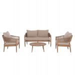 ΣΕΤ ΣΑΛΟΝΙ ΕΞ ΧΩΡΟΥ 4ΤΜΧ KANU HM6416 ΞΥΛΟ ΑΚΑΚΙΑΣ-ΜΕΤΑΛΛΟ-ΣΧΟΙΝΙ -- ΜΠΕΖ c541650