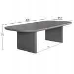 ΤΡΑΠΕΖΙ ΤΡΑΠΕΖΑΡΙΑΣ AZAMI HM6601 01 ΓΚΡΙ FIBER CEMENT 300x112x75Υεκ c541662