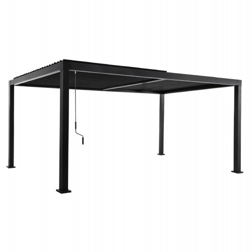 ΠΕΡΓΚΟΛΑ-ΚΙΟΣΚΙ ΜΕ ΚΙΝΟΥΜΕΝΕΣ ΠΕΡΣΙΔΕΣ FRANIO HM6610 01 ΑΛΟΥΜΙΝΙΟ ΜΑΥΡΟ 300x400x240Υεκ c541666