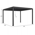 ΠΕΡΓΚΟΛΑ-ΚΙΟΣΚΙ ΜΕ ΜΕΤΑΛ ΠΕΡΣΙΔΕΣ DOMECIL HM6612 01 ΑΛΟΥΜΙΝΙΟ ΜΑΥΡΟ 300x400x240Υεκ c541668