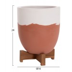 ΓΛΑΣΤΡΕΣ ΣΕΤ 2ΤΜΧ SEON HM4686 08 TERRACOTTA ΣΕ ΛΕΥΚΟ ΤΕΡΑΚΟΤΑ--TEAK ΒΑΣΗ c541717
