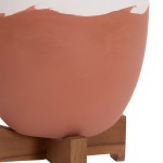ΓΛΑΣΤΡΕΣ ΣΕΤ 2ΤΜΧ SEON HM4686 08 TERRACOTTA ΣΕ ΛΕΥΚΟ ΤΕΡΑΚΟΤΑ--TEAK ΒΑΣΗ c541717