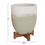 ΓΛΑΣΤΡΕΣ ΣΕΤ 2ΤΜΧ SEON HM4686 09 TERRACOTTA ΣΕ ΛΕΥΚΟ ΠΡΑΣΙΝΟ--TEAK ΒΑΣΗ c541718