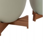 ΓΛΑΣΤΡΕΣ ΣΕΤ 2ΤΜΧ SEON HM4686 09 TERRACOTTA ΣΕ ΛΕΥΚΟ ΠΡΑΣΙΝΟ--TEAK ΒΑΣΗ c541718