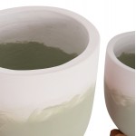 ΓΛΑΣΤΡΕΣ ΣΕΤ 2ΤΜΧ SEON HM4686 09 TERRACOTTA ΣΕ ΛΕΥΚΟ ΠΡΑΣΙΝΟ--TEAK ΒΑΣΗ c541718