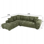 ΚΑΝΑΠΕΣ ΓΩΝΙΑ ΑΡΙΣΤΕΡΗ COVEN HM3266 14L ΠΡΑΣΙΝΟ ΥΦΑΣΜΑ 298x102-208x85Υεκ c541720