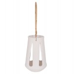 ΕΠΙΤΡΑΠΕΖΙΟ ΦΑΝΑΡΙ ERANTYL HM4696 02L ΛΕΥΚΟ FIBER CEMENT ΧΕΡΟΥΛΙ RATTAN Φ17x27Yεκ c541725