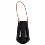 ΕΠΙΤΡΑΠΕΖΙΟ ΦΑΝΑΡΙ ERANTYL HM4696 01L ΜΑΥΡΟ FIBER CEMENT ΧΕΡΟΥΛΙ RATTAN Φ17x27Yεκ c541726