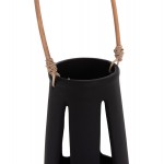 ΕΠΙΤΡΑΠΕΖΙΟ ΦΑΝΑΡΙ ERANTYL HM4696 01L ΜΑΥΡΟ FIBER CEMENT ΧΕΡΟΥΛΙ RATTAN Φ17x27Yεκ c541726