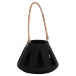 ΕΠΙΤΡΑΠΕΖΙΟ ΦΑΝΑΡΙ ERANTYL HM4696 01S ΜΑΥΡΟ FIBER CEMENT ΧΕΡΟΥΛΙ RATTAN Φ25x17Yεκ c541727