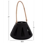 ΕΠΙΤΡΑΠΕΖΙΟ ΦΑΝΑΡΙ ERANTYL HM4696 01S ΜΑΥΡΟ FIBER CEMENT ΧΕΡΟΥΛΙ RATTAN Φ25x17Yεκ c541727