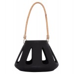 ΕΠΙΤΡΑΠΕΖΙΟ ΦΑΝΑΡΙ ERANTYL HM4696 01S ΜΑΥΡΟ FIBER CEMENT ΧΕΡΟΥΛΙ RATTAN Φ25x17Yεκ c541727