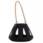 ΕΠΙΤΡΑΠΕΖΙΟ ΦΑΝΑΡΙ ERANTYL HM4696 01S ΜΑΥΡΟ FIBER CEMENT ΧΕΡΟΥΛΙ RATTAN Φ25x17Yεκ c541727