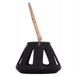 ΕΠΙΤΡΑΠΕΖΙΟ ΦΑΝΑΡΙ ERANTYL HM4696 01S ΜΑΥΡΟ FIBER CEMENT ΧΕΡΟΥΛΙ RATTAN Φ25x17Yεκ c541727