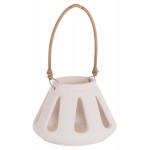 ΕΠΙΤΡΑΠΕΖΙΟ ΦΑΝΑΡΙ ERANTYL HM4696 02S ΛΕΥΚΟ FIBER CEMENT ΧΕΡΟΥΛΙ RATTAN Φ25x17Yεκ c541728