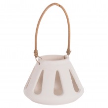 ΕΠΙΤΡΑΠΕΖΙΟ ΦΑΝΑΡΙ ERANTYL HM4696 02S ΛΕΥΚΟ FIBER CEMENT ΧΕΡΟΥΛΙ RATTAN Φ25x17Yεκ c541728