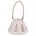 ΕΠΙΤΡΑΠΕΖΙΟ ΦΑΝΑΡΙ ERANTYL HM4696 02S ΛΕΥΚΟ FIBER CEMENT ΧΕΡΟΥΛΙ RATTAN Φ25x17Yεκ c541728