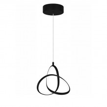 Φωτιστικό οροφής Trinity pakoworld led μέταλλο μαύρο Φ22x100εκ c541745