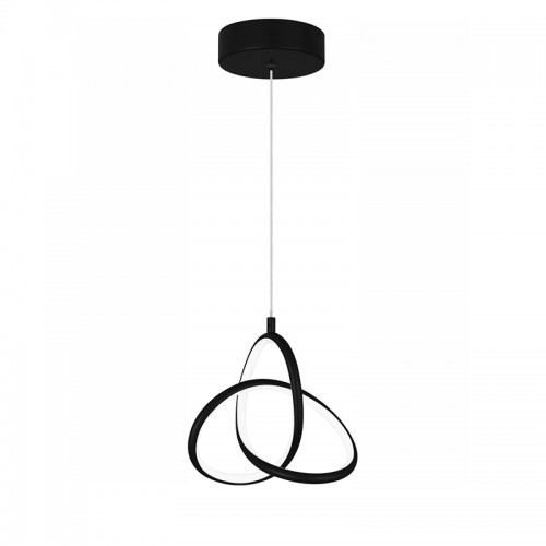Φωτιστικό οροφής Trinity pakoworld led μέταλλο μαύρο Φ22x100εκ c541745