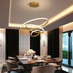 Φωτιστικό οροφής Rings pakoworld led μέταλλο χρυσό Φ60x100εκ c541746