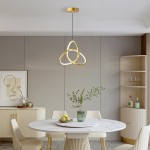 Φωτιστικό οροφής Trinity pakoworld led μέταλλο χρυσό Φ22x100εκ c541747