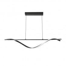 Φωτιστικό οροφής Infinity pakoworld led μέταλλο μαύρο 120x12x150εκ c541755