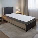 Κρεβάτι με στρώμα Athos-Dreamer pakoworld sonoma-ανθρακί 90x190εκ c541760