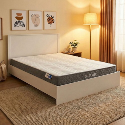 Κρεβάτι με στρώμα Athos-Dreamer pakoworld λευκό 160x200εκ c541762
