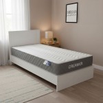 Κρεβάτι με στρώμα Athos-Dreamer pakoworld λευκό 90x190εκ c541764
