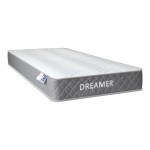 Κρεβάτι με στρώμα Athos-Dreamer pakoworld λευκό 90x190εκ c541764